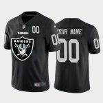 Las Vegas Raiders Custom Black Team Big Logo Number Vapor Limited Jersey