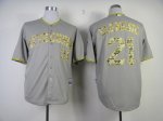 mlb pittsburgh pirates #21 clemente grey [number camo]