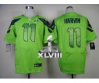 2014 super bowl xlviii seattle seahawks #11 harvin green [Elite]