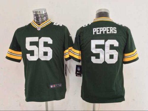 nike youth nfl jerseys green bay packers #56 peppers green[nike]