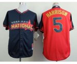 mlb pittsburgh pirates #5 harrison blue-red [2014 all star jerse