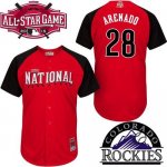 Rockies #28 Nolan Arenado Red 2015 All-Star National League Stit