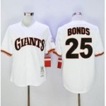 mlb san francisco giants #25 barry bonds white throwback jerseys [mitchell and ness 1989]