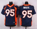 nike denver broncos #95 wolfe blue elite jerseys