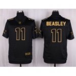 nike nfl dallas cowboys #11 cole beasley black pro line gold collection elite jerseys