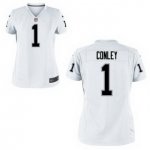 Women NFL Oakland Raiders #1 Gareon Conley Nike White 2017 Draft Pick Game Jersey