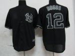 MLB Jerseys New York Yankees #12 Boggs Black (Fashion Jersey)
