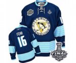 Men's Reebok Pittsburgh Penguins #16 Eric Fehr Authentic Navy Blue Third Vintage 2017 Stanley Cup Final NHL Jersey