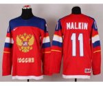 2014 winter olympics nhl jerseys #11 malkin red Russia