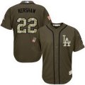 mlb majestic los angeles dodgers #22 clayton kershaw green salute to service jerseys