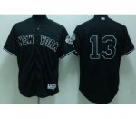 New York Yankees #13 Rodriguez 2009 world series patchs black