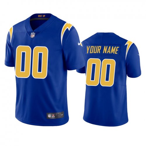 Los Angeles Chargers Custom Royal 2020 2nd Alternate Vapor Limited Jersey - Men\'s