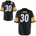Youth NFL Pittsburgh Steelers #30 James Conner Nike Black 2017 Draft Pick Game Jersey