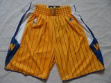 nba golden state warriors yellow shorts [blue stripe]