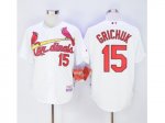 mlb st. louis cardinals #15 randal grichuk white cool base jerseys