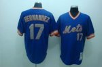 Baseball Jerseys new nork mets #17 hernandez m&n blue