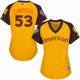 women's majestic chicago white sox #53 melky cabrera authentic yellow 2016 all star american league bp cool base mlb jerseys
