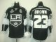 nhl los angeles kings #23 brown black and white jerseys [2012 st
