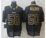 nike nfl pittsburgh steelers #50 shazier black [Elite lights out