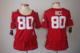 nike women nfl san francisco 49ers #80 jerry rice red [breast ca