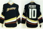 youth nhl anaheim ducks #10 perry black jerseys