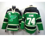 nhl st.louis blues #74 oshie green [pullover hooded sweatshirt]