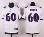 nike baltimore ravens #60 monroe white elite jerseys