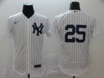 Men's New York Yankees #25 Gleyber Torres New White 2020 Baseball Jersey No Name