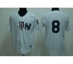 New York Yankees #8 Berra 2009 world series patchs white