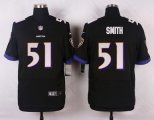 nike baltimore ravens #51 smith black elite jerseys
