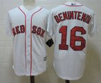 Men MLB Boston Red Sox #16 Andrew Benintendi Majestic Home White Cool Base Jerseys