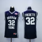 ncaa brigham young #32 fredette black jerseys