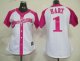 women mlb jerseys milwaukee brewers #1 hart white and pink(2012