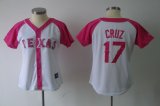 women texans rangers #17 cruz white and pink(2012 new)cheap jers