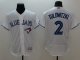 mlb toronto blue jays #2 troy tulowitzki majestic white flexbase authentic collection jerseys