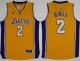 Men's NBA Los Angeles Lakers #2 Lonzo Ball Adidas Yellow Home Jerseys