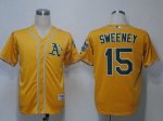Baseball Jerseys oakland athletics #15 sweeney yellow