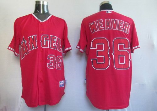 Baseball Jerseys los angeles angels #36 weaver red(cool base)