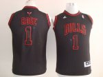youth nba chicago bulls #1 rose black cheap jerseys
