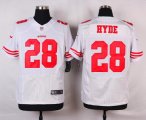 nike san francisco 49ers #28 hyde white elite jerseys