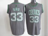 nba boston celtics #33 bird green grey jerseys