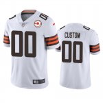 Cleveland Browns Custom White 75th Anniversary Patch Jersey