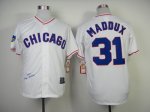 mlb chicago cubs #31 maddux white m&n 1988 jerseys
