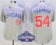Men's MLB Chicago Cubs #54 Aroldis Chapman Majestic Alternate Grey Flex Base Authentic Collection 2016 World Series Champions Jersey