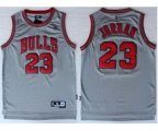 nba chicago bulls #23 jordan grey jerseys [number red]