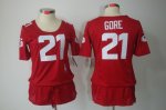 nike women nfl san francisco 49ers #21 gore red [breast cancer a