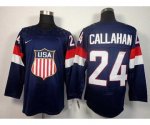 nhl team usa olympic #24 callahan blue jerseys [2014 winter olym