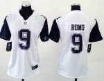 Women Nike Dallas Cowboys #9 Tony Romo White Rush Jerseys
