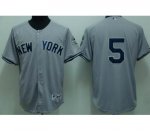 New York Yankees #5 DiMaggio 2009 world series patchs grey