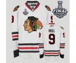 nhl chicago blackhawks #9 hull white [2013 stanley cup]